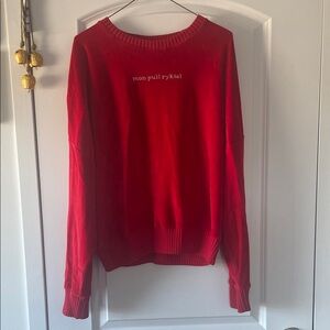 Sonia Rykiel Red Crew Neck Sweater
